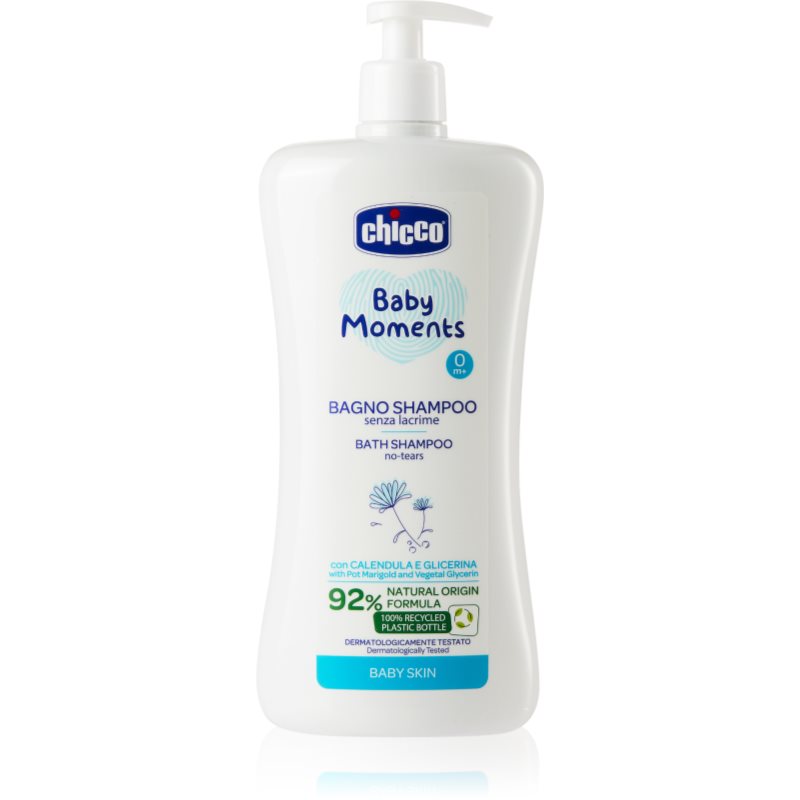 Chicco Baby Moments Bath Shampoo шампоан за цялото тяло за деца от раждането им 0 m+ 750 мл.