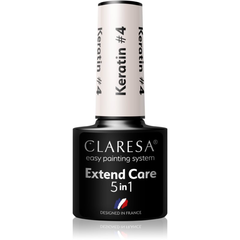 Claresa Extend Care 5 in 1 Keratin основен лак за нокти с гел с подхранващ ефект цвят #4 5 гр. на ниска цена