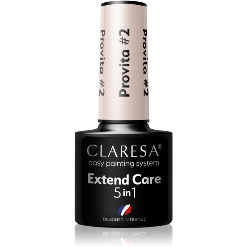 Claresa Extend Care 5 in 1 Provita основен лак за нокти с гел с регенериращ ефект цвят #2 5 гр. на ниска цена