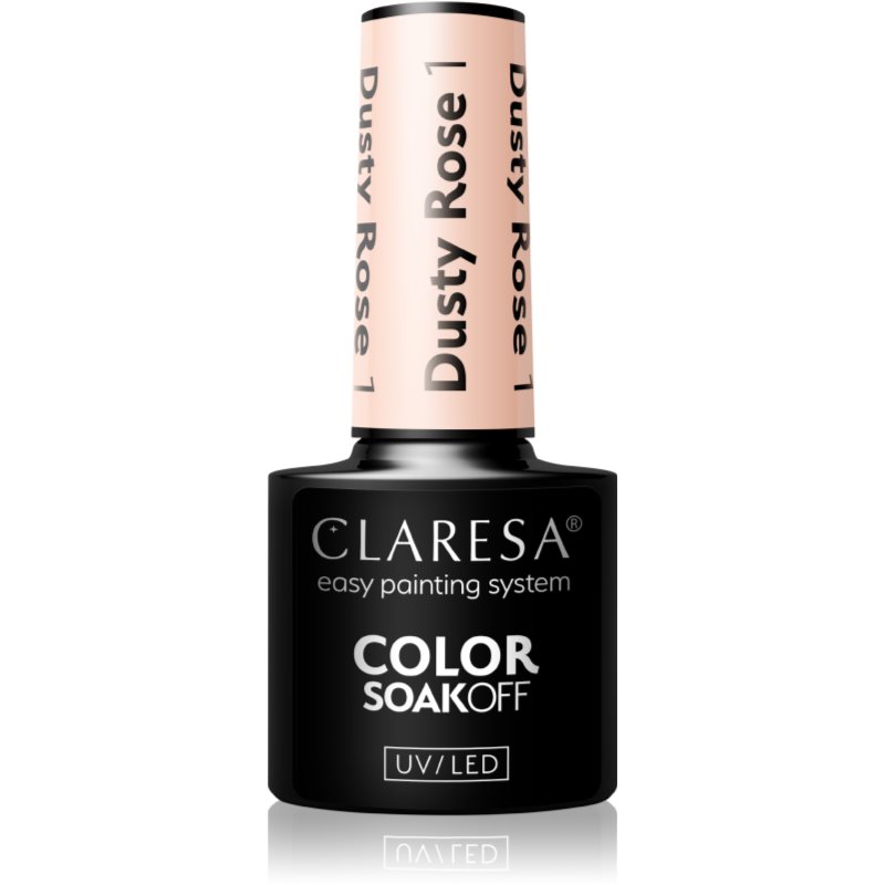 Claresa SoakOff UV/LED Color Dusty Rose гел лак за нокти цвят 1 5 гр. на ниска цена