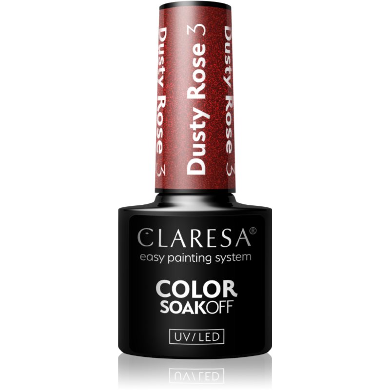 Claresa SoakOff UV/LED Color Dusty Rose гел лак за нокти цвят 3 5 гр. на ниска цена