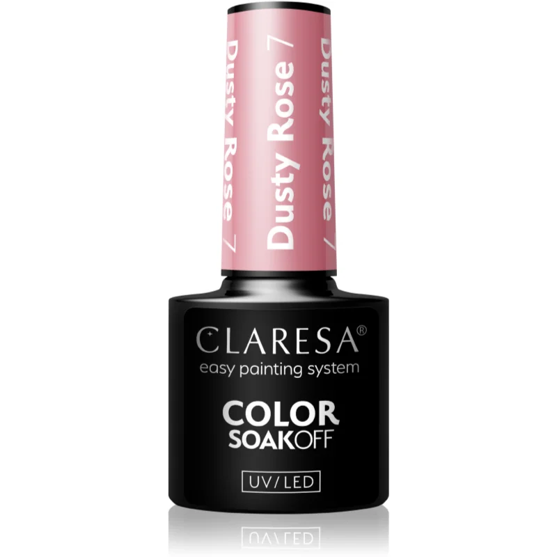 Claresa SoakOff UV/LED Color Dusty Rose гел лак за нокти цвят 7 5 гр. на ниска цена