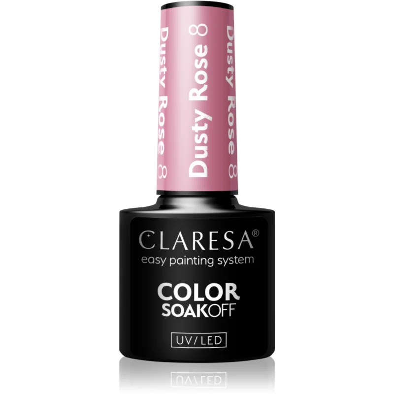 Claresa SoakOff UV/LED Color Dusty Rose гел лак за нокти цвят 8 5 гр. на ниска цена