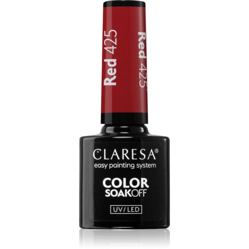 Claresa SoakOff UV/LED Color Rainbow Explosion гел лак за нокти цвят Red 425 5 гр.