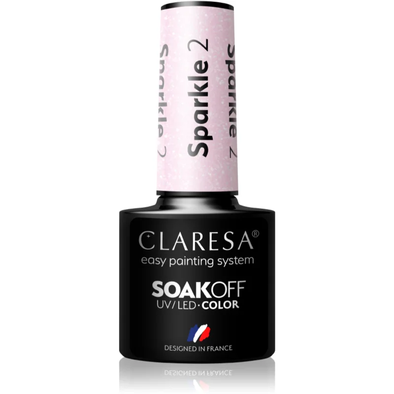 Claresa SoakOff UV/LED Color Sparkle гел лак за нокти цвят 2 5 гр. на ниска цена