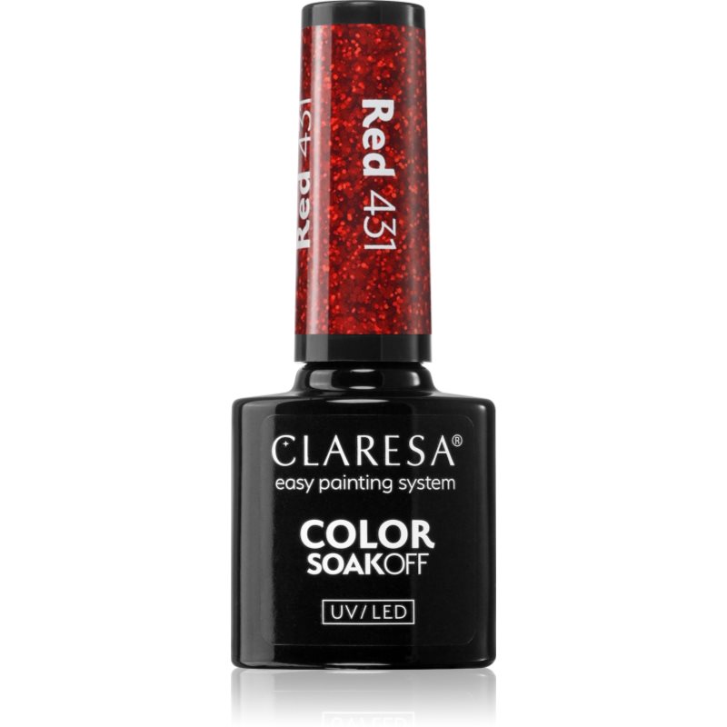 Claresa SoakOff UV/LED Color Warm Feelings гел лак за нокти цвят RED 431 5 гр.