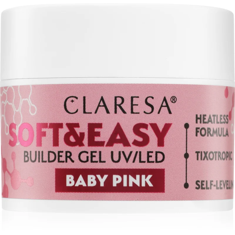 Claresa Soft&Easy Builder Gel основно гел покритие за нокти цвят Baby Pink 12 гр.