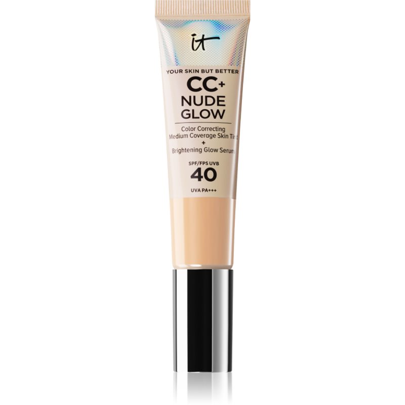 IT Cosmetics Your Skin But Better CC + Nude Glow фон дьо тен за озаряване на кожата SPF 40 цвят Fair Ivory 32 мл.