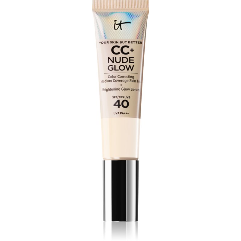 IT Cosmetics Your Skin But Better CC + Nude Glow фон дьо тен за озаряване на кожата SPF 40 цвят Fair Porcelain 32 мл.