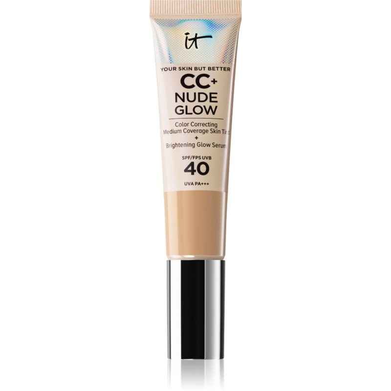 IT Cosmetics Your Skin But Better CC + Nude Glow фон дьо тен за озаряване на кожата SPF 40 цвят Neutral Medium 32 мл.