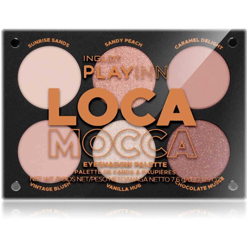 Inglot PlayInn Eyeshadow Palette палитра сенки за очи цвят LOCA MOCCA 7.6 гр. на ниска цена