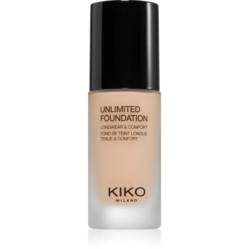 KIKO Milano Unlimited Foundation дълготраен течен фон дьо тен с матиращ ефект цвят 02 Gold 30 мл.