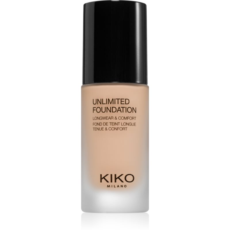 KIKO Milano Unlimited Foundation дълготраен течен фон дьо тен с матиращ ефект цвят 02 Neutral 30 мл.