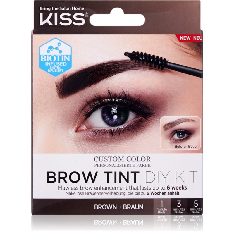 KISS Brow Tint DIY Kit цвят за вежди цвят Brown 20 мл.