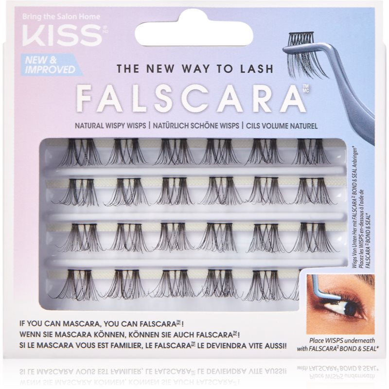 KISS Falscara Wisp изкуствени мигли в сноп с възел Natural Wispy Wisps 24 бр.