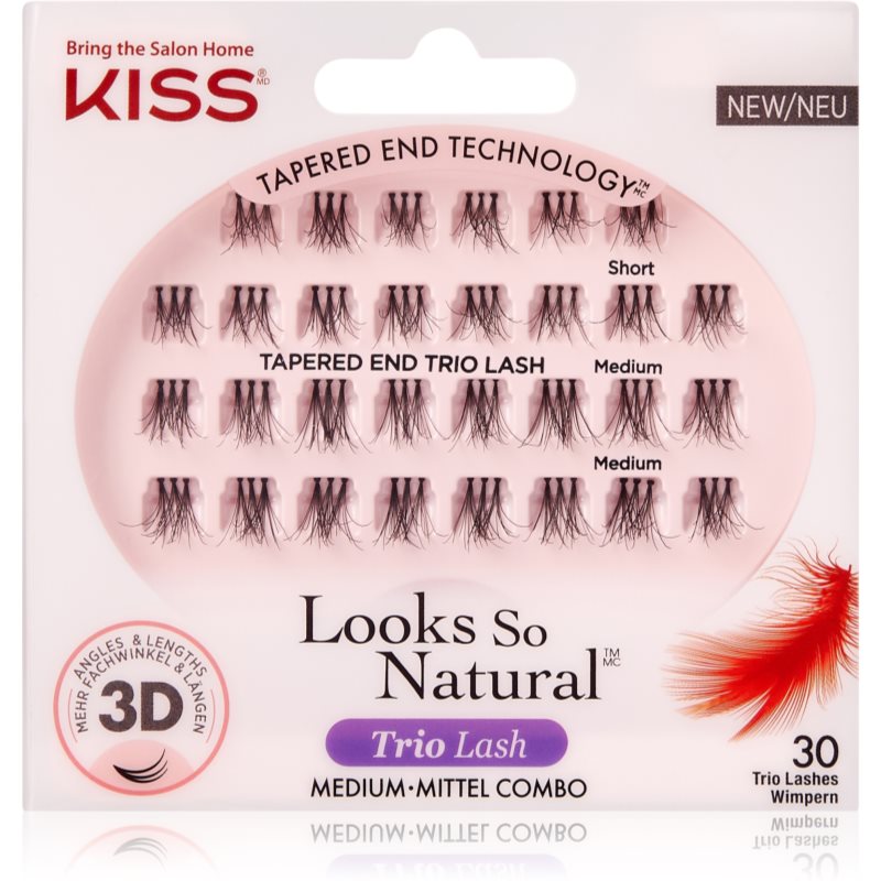 KISS Look So Natural изкуствени мигли в сноп с възел Lavish 30 бр.