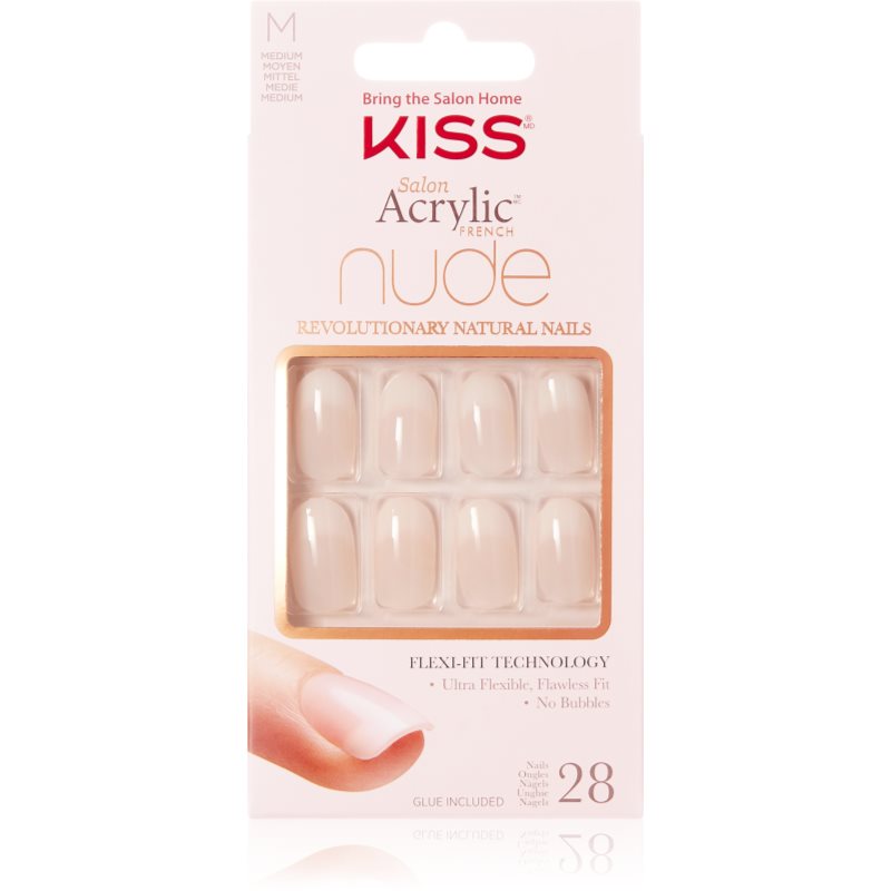 KISS Nude Nails Graceful Изкуствени нокти медиум 28 бр.