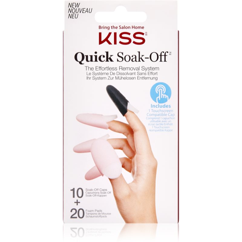 KISS Quick Soak-Off Remover Caps комплект за нокти 30 бр.