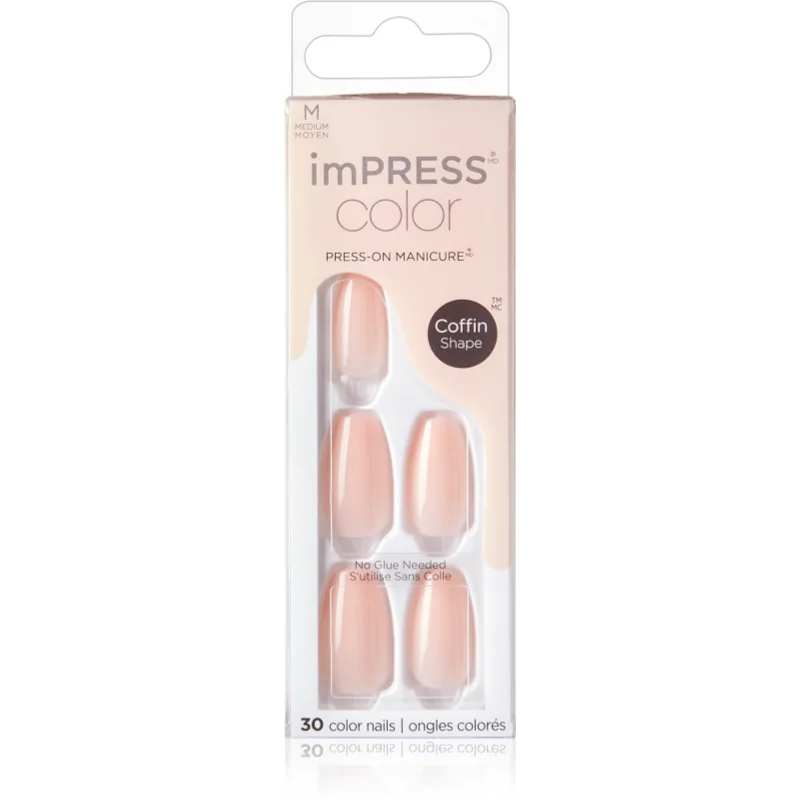 KISS imPRESS Color Medium Изкуствени нокти Bubble Kiss 30 бр.