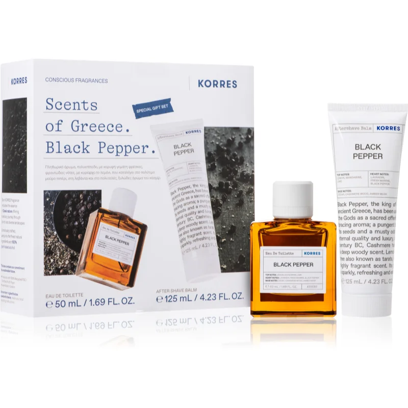 Korres Black Pepper подаръчен комплект за мъже