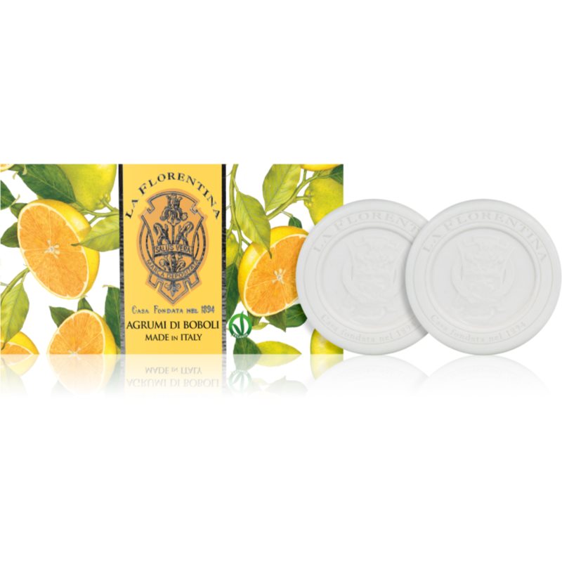 La Florentina Boboli Citrus Sculpted Soap естествен твърд сапун 2x115 гр.