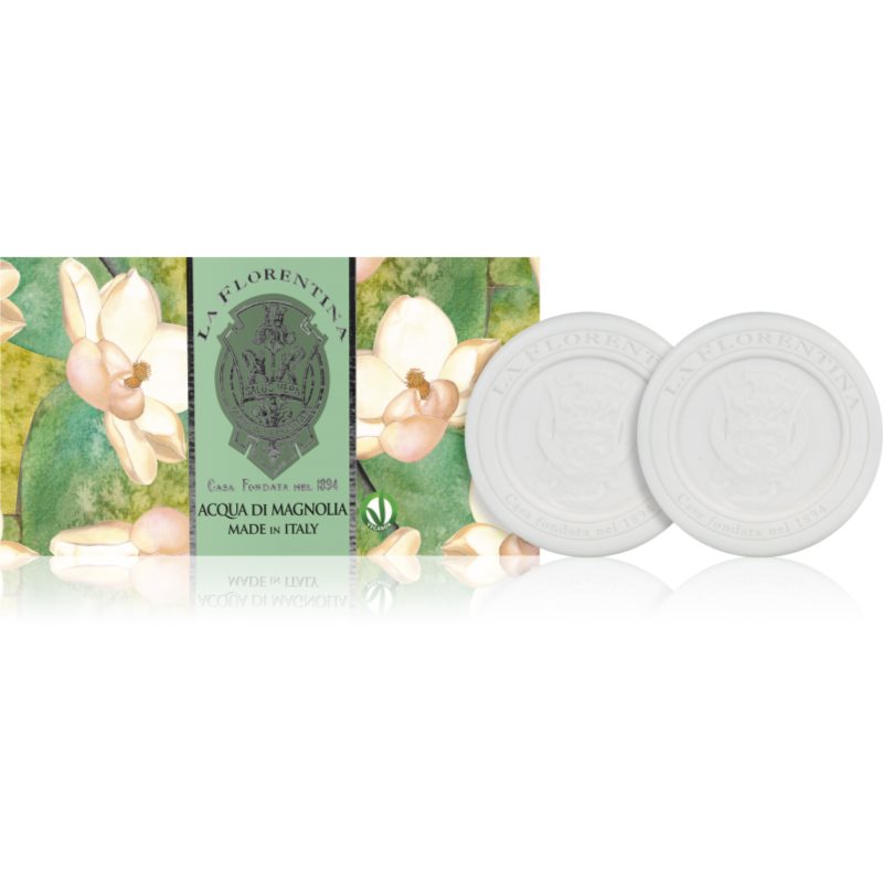 La Florentina Fresh Magnolia Sculpted Soap естествен твърд сапун магнолия 2x115 гр.