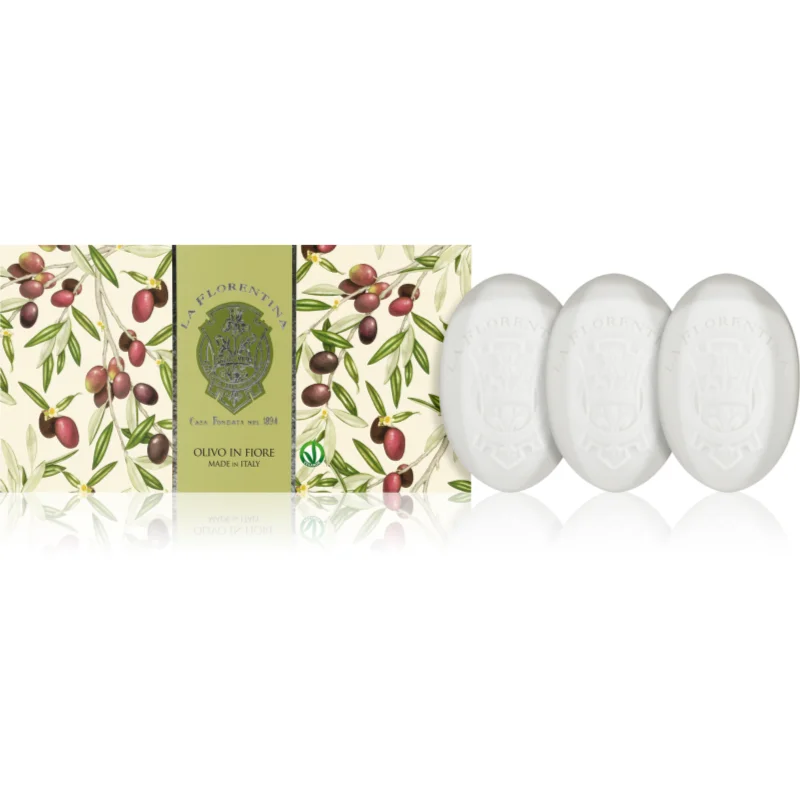 La Florentina Olive Flowers Hand Soap комплект твърди сапуни с маслинено олио 3x150 гр.