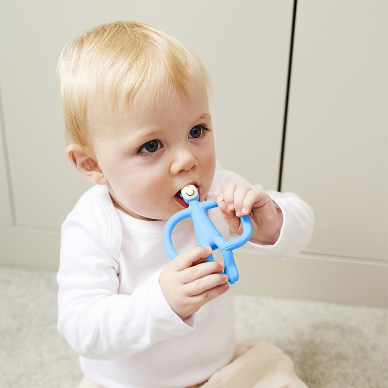 Matchstick Monkey Teething Toy and Gel Applicator гризалка с четка 2 в 1 Light Blue 1 бр. на ниска цена