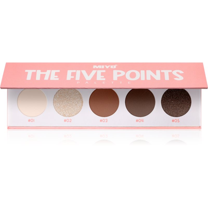 Miyo Eyeshadow The five points палитра сенки за очи цвят 01 We are golden 1 бр.