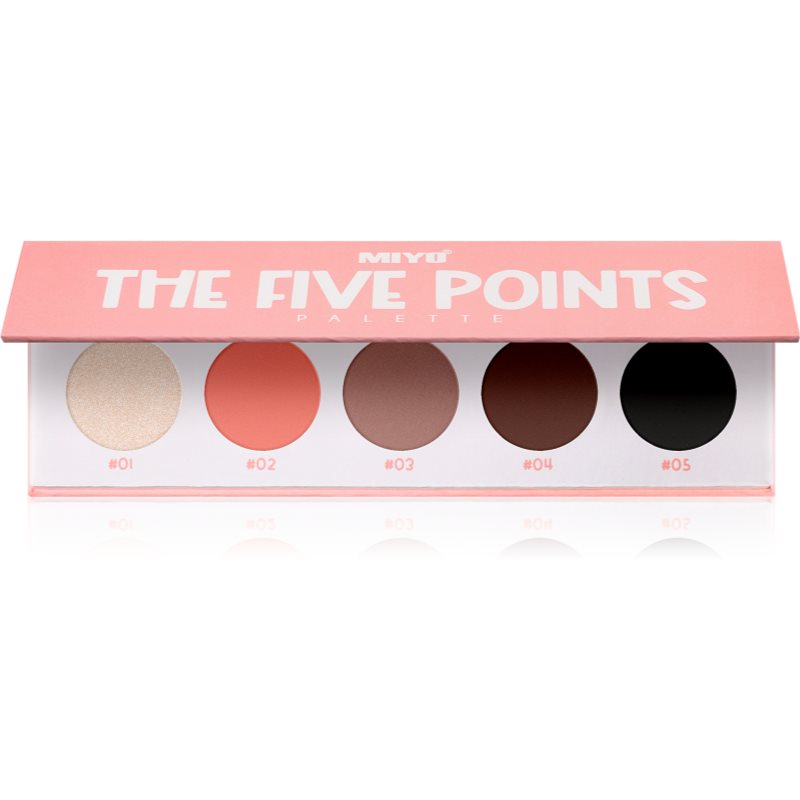 Miyo Eyeshadow The five points палитра сенки за очи цвят 10 Fancy Peach 1 бр.