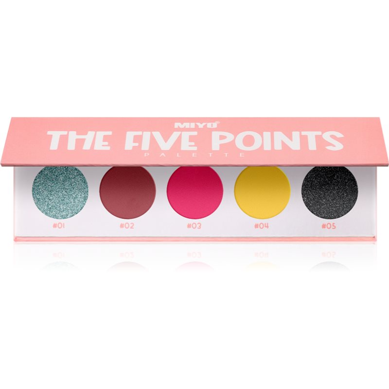 Miyo Eyeshadow The five points палитра сенки за очи цвят 17 Welcome to Miami 1 бр.