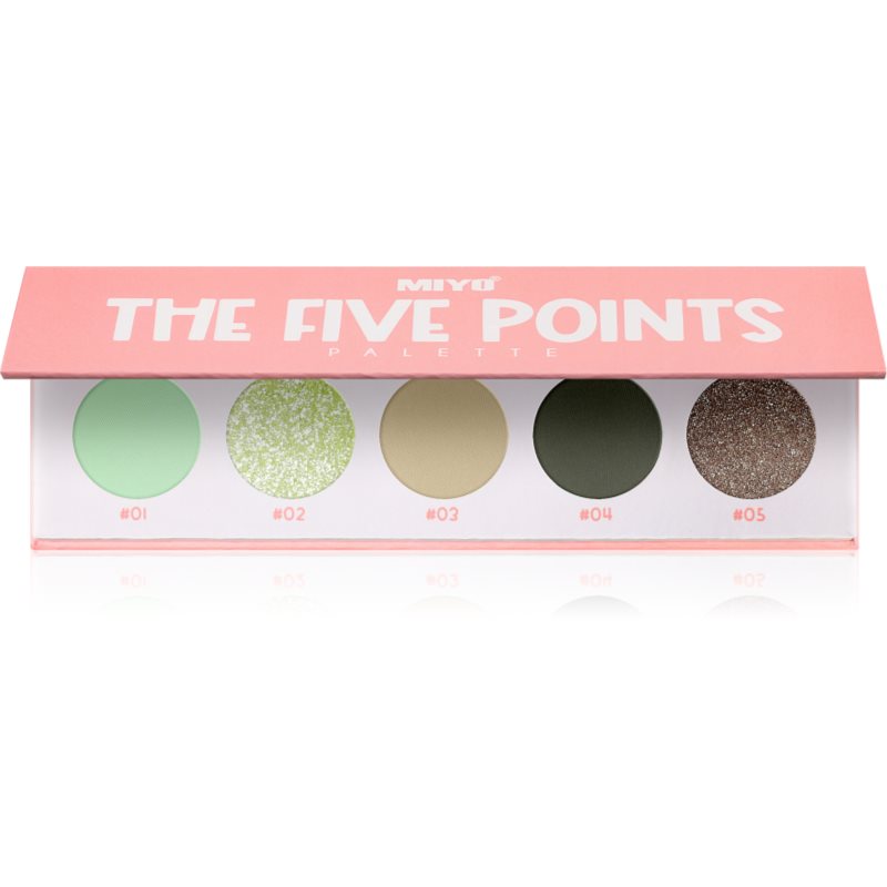 Miyo Eyeshadow The five points палитра сенки за очи цвят 36 Pistachio gelato 1 бр.