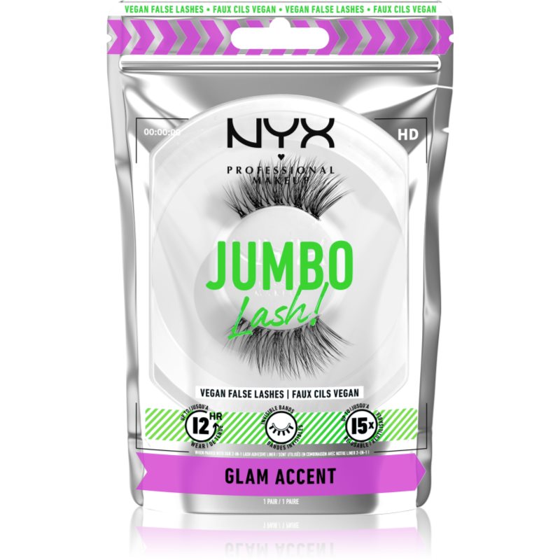 NYX Professional Makeup Jumbo Lash! изкуствени мигли тип 06 Glam Accent 1 чифт