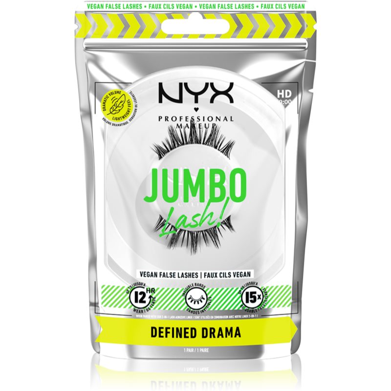 NYX Professional Makeup Jumbo Lash! изкуствени мигли тип 08 Defined Drama 1 чифт