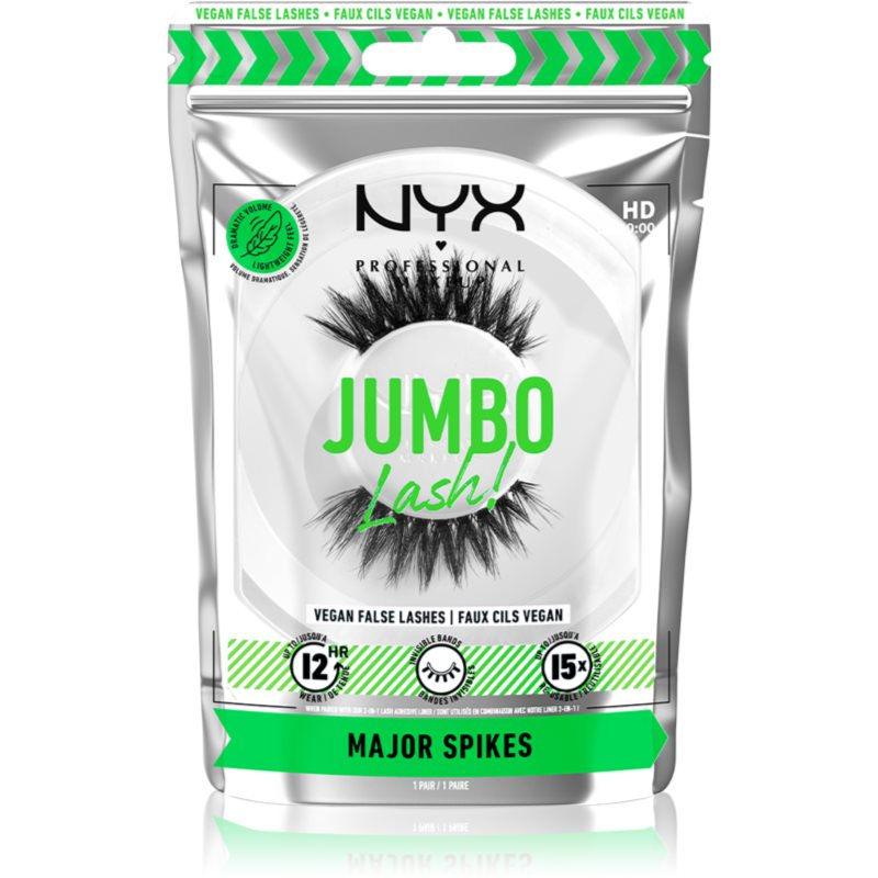 NYX Professional Makeup Jumbo Lash! изкуствени мигли тип 09 Major Spikes 1 чифт