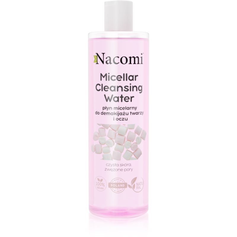 Nacomi Micellar Cleansing Water мицеларна вода за хидратиране на кожата и минимизиране на порите 400 мл.