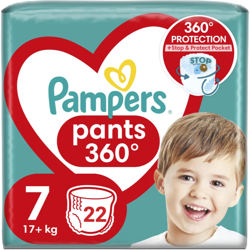 Pampers Pants Size 7 еднократни пелени гащички 17+ kg 22 бр.