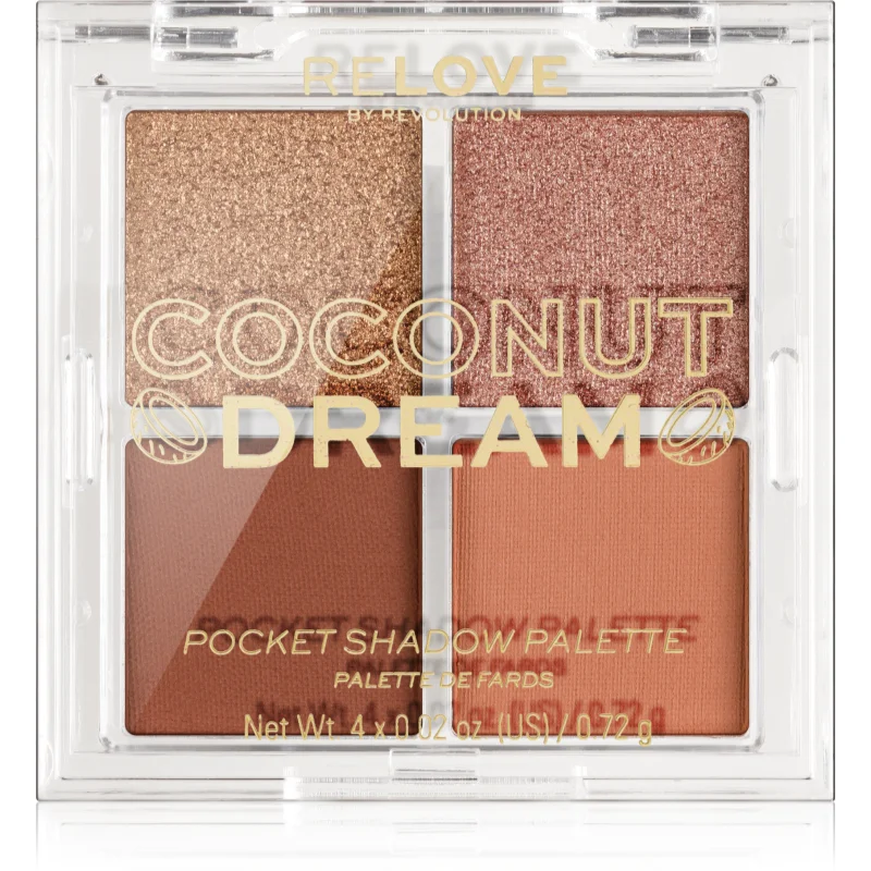 Revolution Relove Pocket Palette палитра сенки за очи цвят Coconut Dream 4x0.72 гр. на ниска цена