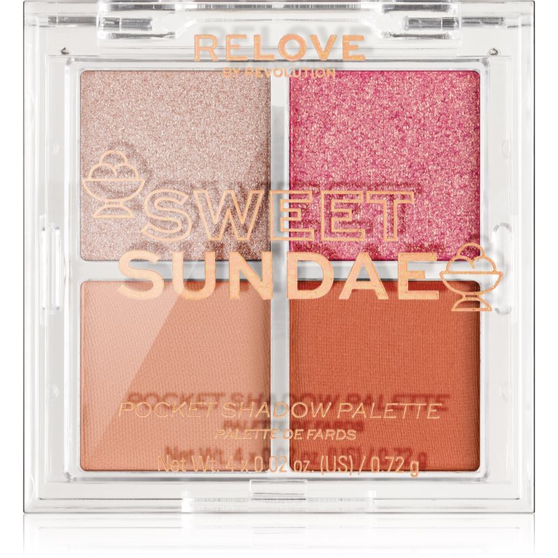 Revolution Relove Pocket Palette палитра сенки за очи цвят Sweet Sundae 4x0.72 гр. на ниска цена