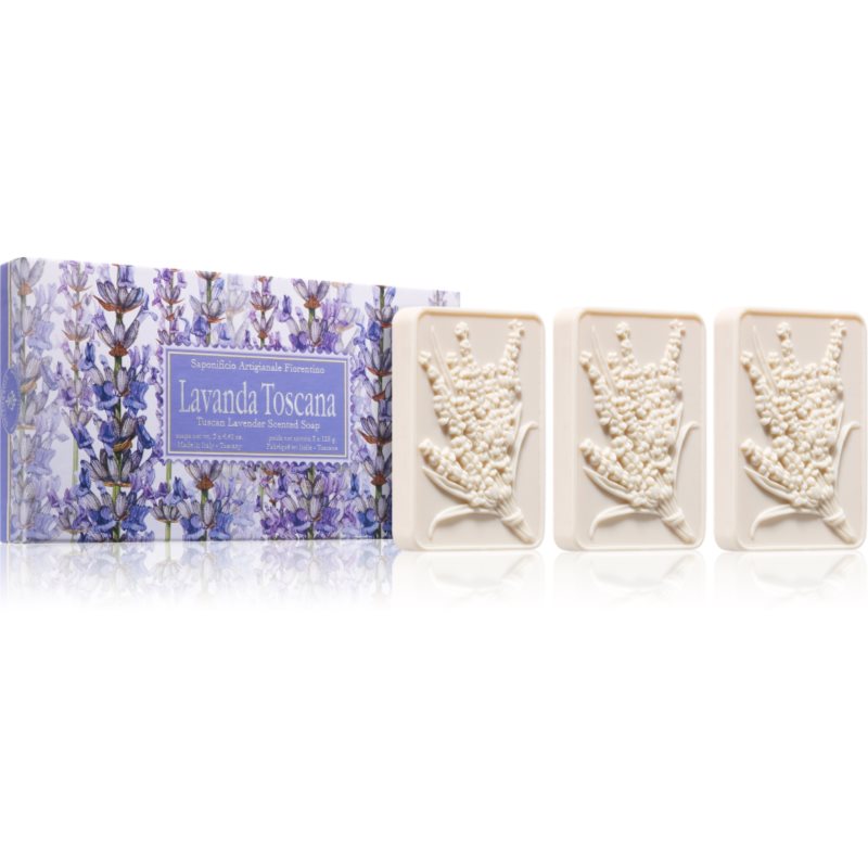 Saponificio Artigianale Fiorentino Tuscan Lavender Set комплект твърди сапуни с екстракт от лавандула