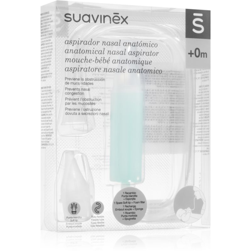 Suavinex Anatomical Nasal Aspirator аспиратор за нос 0 m+ 1 бр.