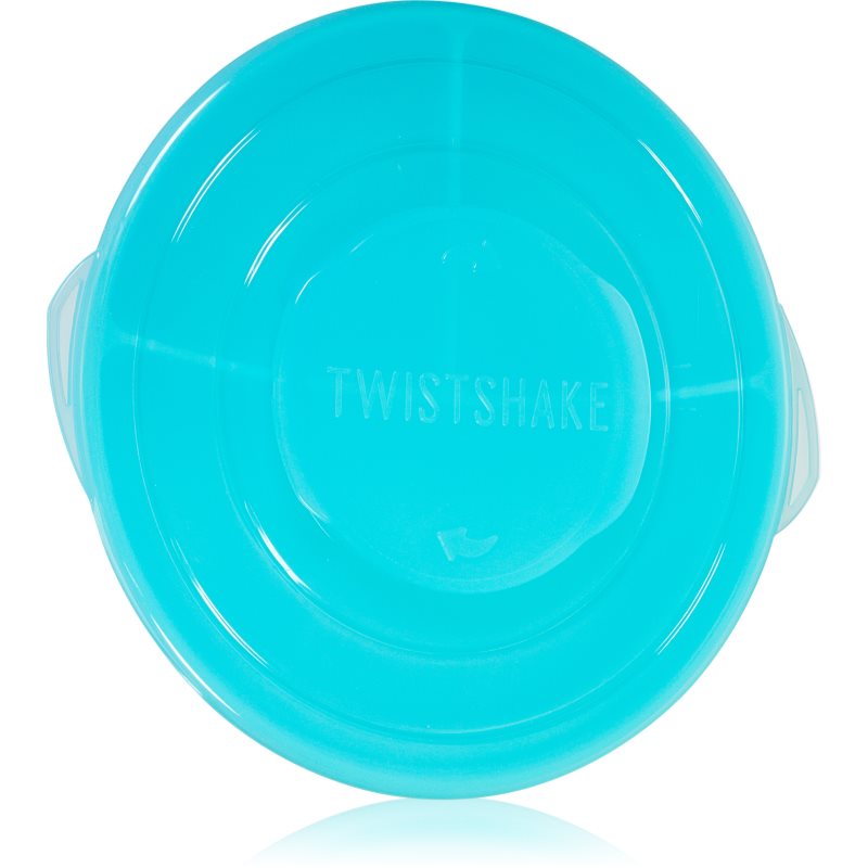 Twistshake Divided Plate разделена чиния с капачка Blue 6 m+ 1 бр.