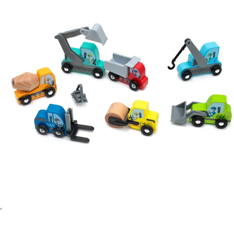 UMU Toys Construction vehicles играчка за подреждане от дърво на ниска цена