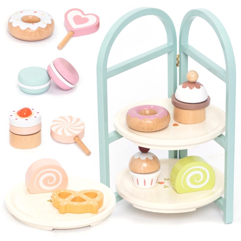 UMU Toys Dessert set играчка за подреждане от дърво на ниска цена