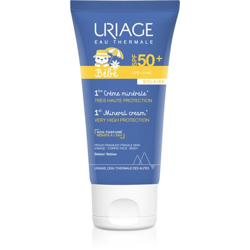 Uriage Bébé 1st Mineral Cream SPF 50+ слънцезащитен минерален крем SPF 50+ 50 мл. на ниска цена