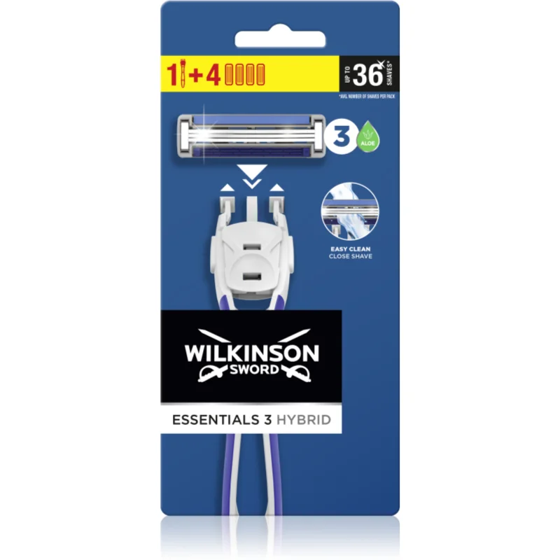 Wilkinson Sword Essentials 3 Hybrid самобръсначка + резервни глави 1 бр.