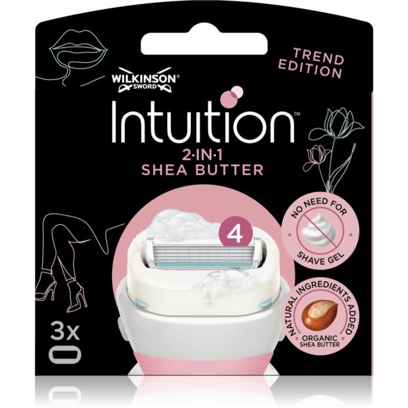 Wilkinson Sword Intuition 2in1 Shea Butter Резервни остриета 3 бр.