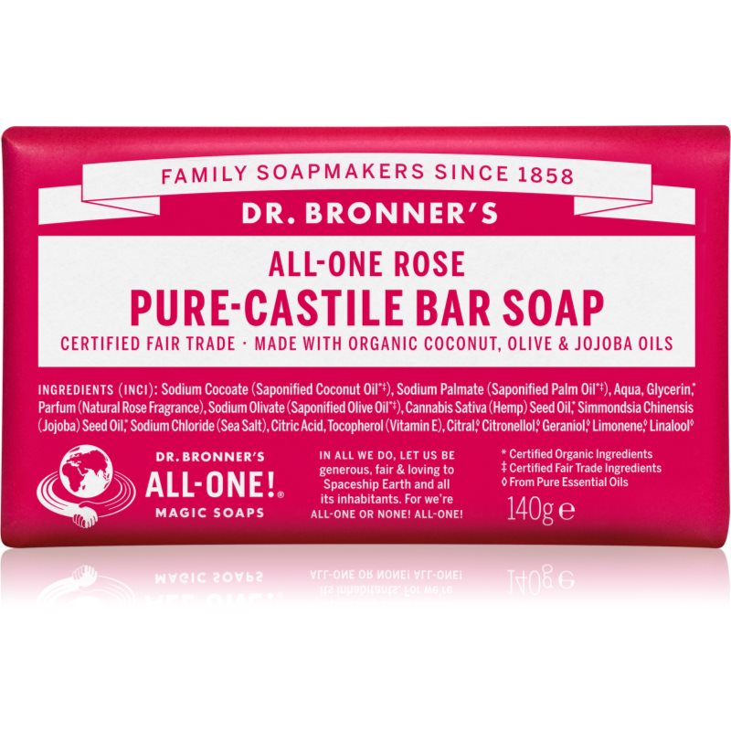 Dr. Bronner’s Rose твърд сапун 140 гр.