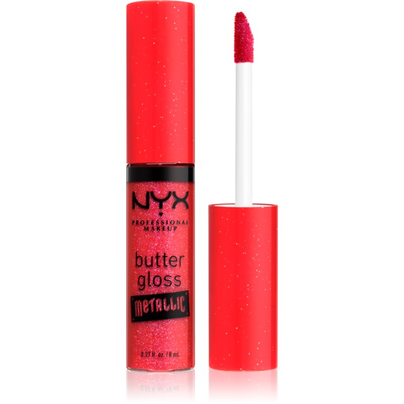 NYX Professional Makeup Butter Gloss Metallic гланц за устни с метален ефект цвят 09 Blood 8 мл. на ниска цена